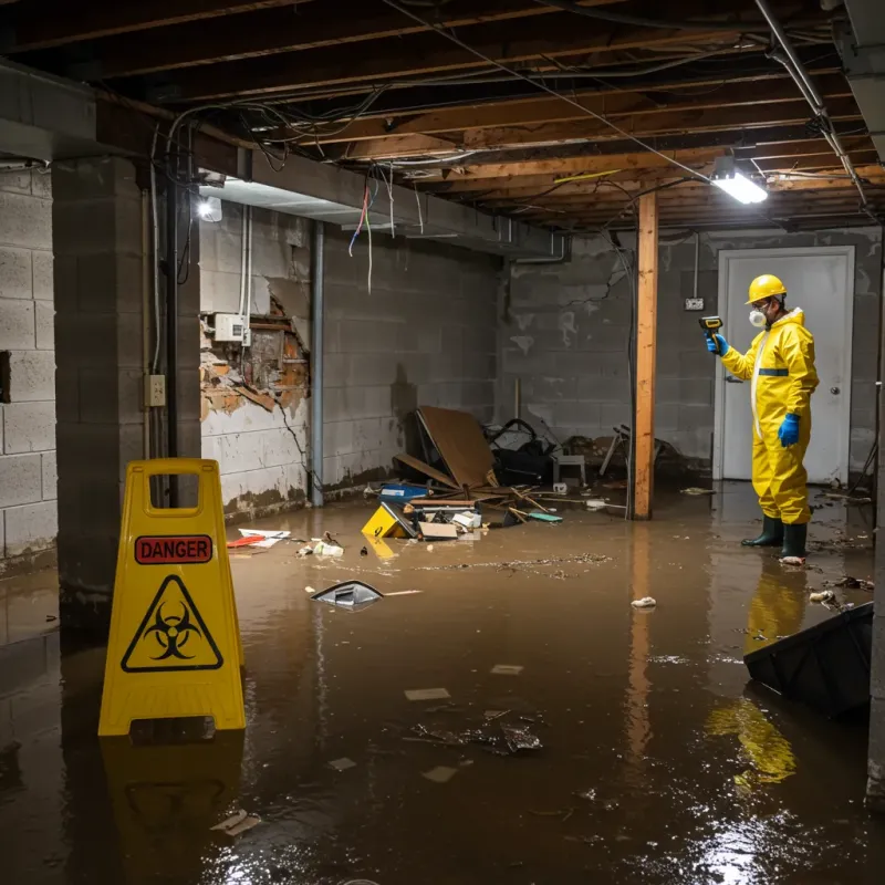 Flooded Basement Electrical Hazard in Harford County, MD Property